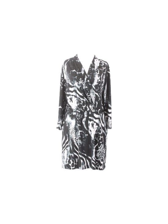 Chico's Dresses & Skirts - Chicos Dress Sz 1 Black White Animal Print Pockets Polyester Spandex Dress